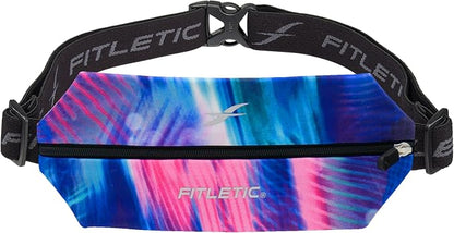 Fitletic Active Lifestyle Fanny Pack & Mini Sports Running Belt For Men & Women – Lightweight, Low Profile- Ultra-Soft Expandable Lycra Pouch - Fits All Phones – Inner Pocket