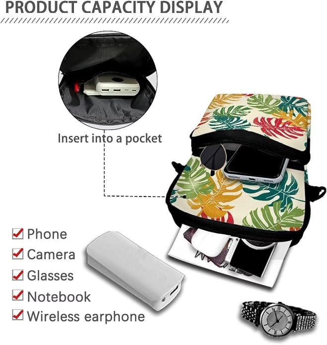 Men's Crossbody Bag, Small Cell Phone Wallet, Women's Shoulder Handbag, Travel Gym Bag