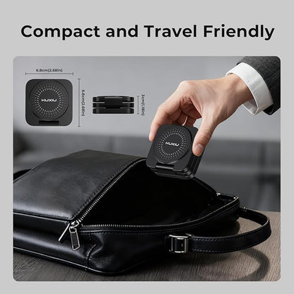 KU XIU Qi2.2 25W 3-in-1 Charging Station for Apple Device, Foldable Magnetic Charger for iPhone 17/16, 5W for Apple Watch & AirPods, Fast Travel Wireless Charging Stand with 45W Adapter