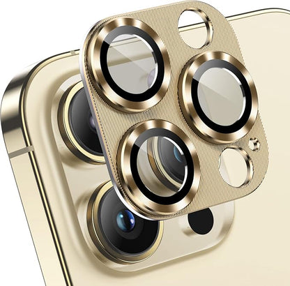 Korecase 2 Pack Camera Protector Compatible with iPhone 14 Pro & iPhone 14 Pro max Whole Piece 9H Tempered Glass Anti Scratch Dust Strong Adhesion full coverage Protective Gold