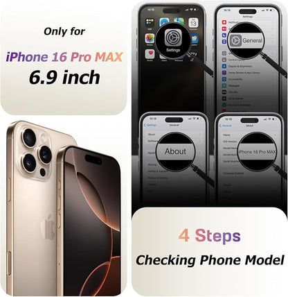 LOHASIC for iPhone 16 Pro Max Case Wallet with Detachable Crossbody Strap & Wrist Lanyard, RFID Blocking, 4 Card Slots 2 Cash Pockets, Vegan Leather Case with Card Holder for Women Girls, Purple