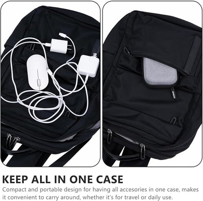 Ginsco Hard Shell Protection Case Electronic Accessories Organizer Pouch for MacBook Air/pro Adapter Chargers Cables Power Bank, for Sandisk Portable SSD Flash Disk SD Card,Compact Travel Tech Case