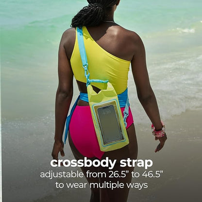 Case-Mate Citrus Splash Mini IP68 Waterproof Bucket Bag - Roll Top Dry Bag 2L Cap with Waterproof Pouch for Swimming Kayaking Boating Travel and More - For Phones Up to 7"