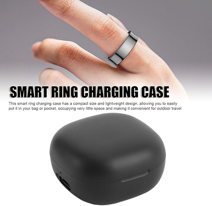 Yosoo Health Gear Smart Rings Charging Case,Portable Charger Box and Smart Rings with Magnetic Charging Port,for R02 R03 R06 R11M R8 H01 R02 SR05,200mAh Battery 10 Times in 1H