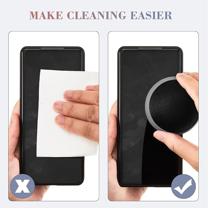 Suclain 4 Pack Touch Screen Cleaner Balls Phone Cleaning Ball Microfiber Touch Car Screen Glass Cleaner for Easter Computer Laptop Phone Monitor(Black, Blue, Dark Grey,Light Grey)