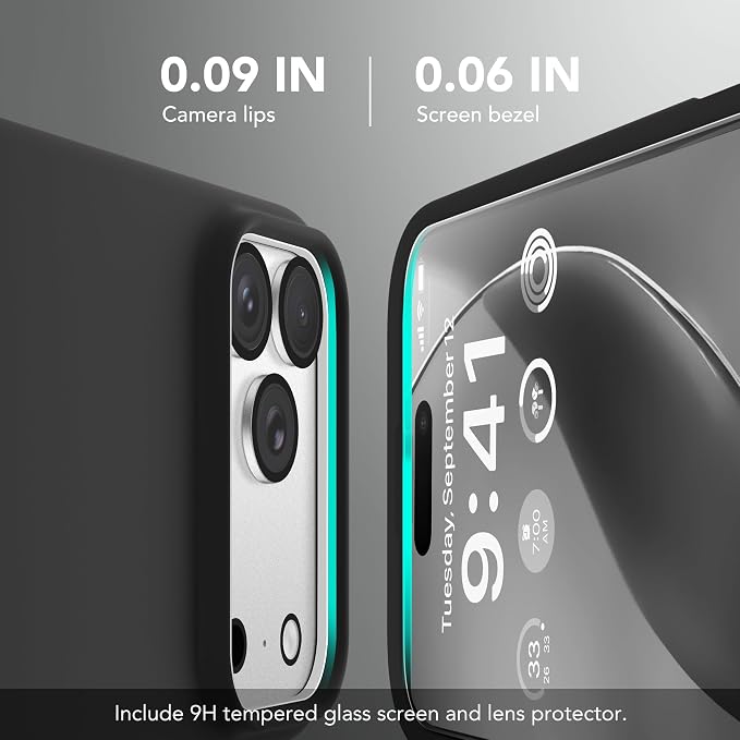 GONEZ Magnetic for iPhone 17 Pro Case, Compatible with MagSafe, [Screen Protector + Camera Lens Protector], Liquid Silicone Anti-Scratch Shockproof Protective Phone Case 6.3 inch, Black