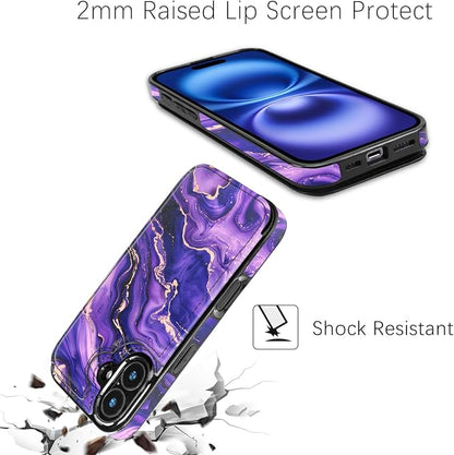 uCOLOR for iPhone 17 Wallet Case with Card Holder PU Leather RFID Blocking Design iPhone 17 flip case for Women Men Magnetic Clasp Kickstand Design 6.3 inch (Amethyst Dreams)