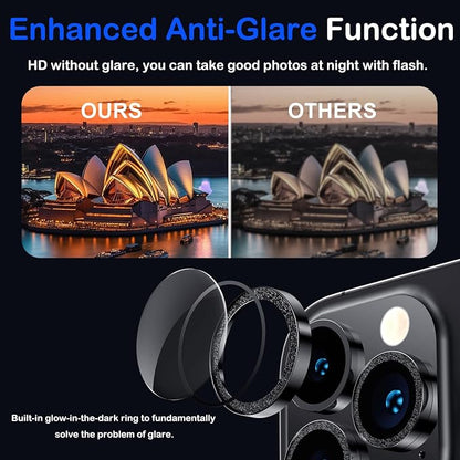 AFARER Lens Protector for iPhone 13Pro/13 Pro Max, [Alignment Kit&1:1 Invisible Perfect Fit] [Individual Bling] [Not Easy to Break][Strong Adsorption][Case-Friendly] Metal Tempered Glass Rear Camera Screen Cover