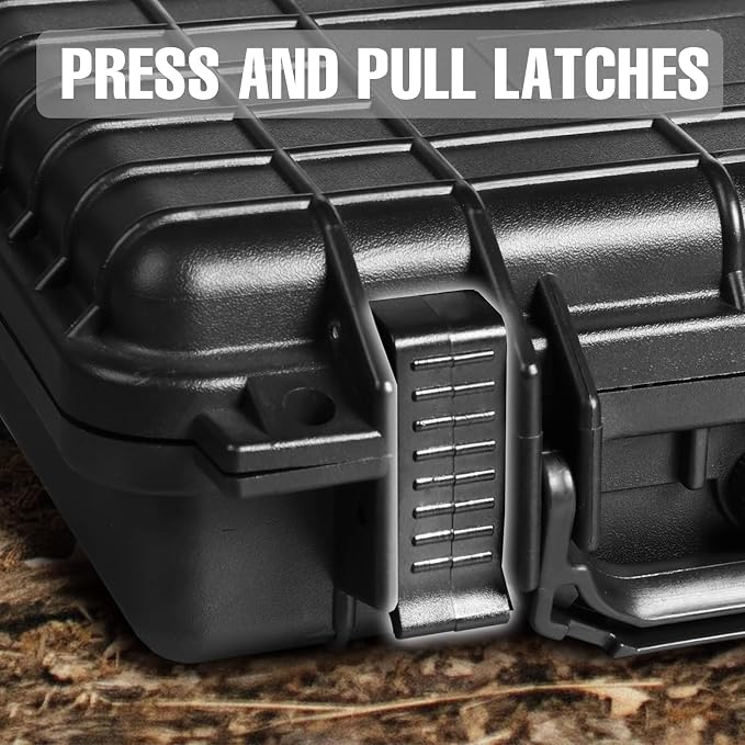 Jack Boss 11.3x 7x 2.3 Inch Hard Case, Portable Weather Waterproof Protective Camera Case with Customizable Foam, Fit Use of Drones, Camera, Equipments, Black