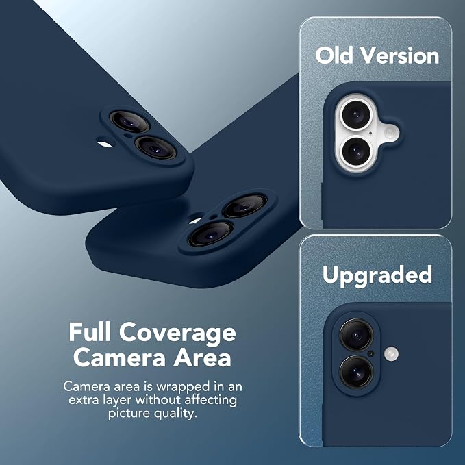 Magnetic for iPhone 17 Case, Compatible with MagSafe, [Full Camera Protection][Screen Protector] Silicone Shockproof Protective Phone Case for iPhone 17 6.3", Cobalt Blue