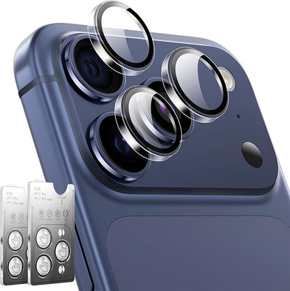LK for iPhone 17 Pro/17 Pro Max Camera Lens Protector [Top 9H+ Military Grade Shatterproof] One-Click Installation, Ultra-Tough HD, Individual Lens Protectors Scratch-resistant, Clear