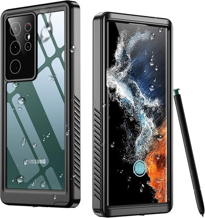 Temdan for Samsung Galaxy S22 Ultra Case Waterproof, Built in Screen Protector 360° Full Body Heavy Duty Shockproof IP68 Waterproof Galaxy S22 Ultra Case for Samsung S22 Ultra 5G 6.8 inch Black