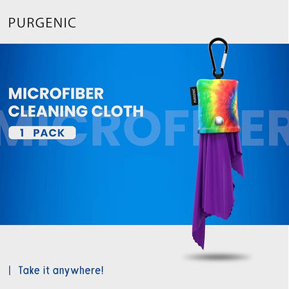 Microfiber Cloth & Glasses Wipes (1 Pack) Lens & Glasses Cleaning Cloth - Eyeglass Cleaner - Camera Lenses & Gadget Delicate Screens - Tie Dye
