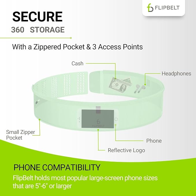 FlipBelt Air Adjustable - Spring Mint - MXL