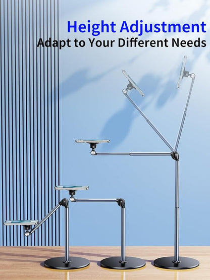 Magnetic Aluminum Overhead Phone Stand for Recording,Adjustable Phone Mount for Desk,iPhone Tripod for Overhead Shots,Sturdy Holder for Cooking,Crafting,Filming,Painting – Perfect for Creators