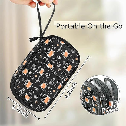 COSHAYSOO Electronics Travel Organizer Tech Bag Charging Cords Case USB Cable Phone Charger Accessory Car Pouch, Practical Trip Gifts for Women Beach Vacation Airplane Cruise Traveling Essentials