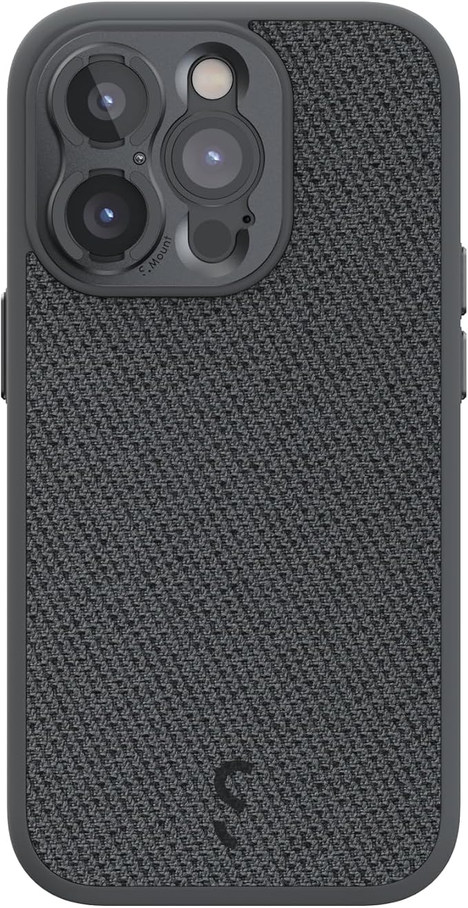 ShiftCam Fabric Camera Case Compatible with iPhone 14 | Built-in Lens Mount | Magnetic-Case | Shoot Stunning Photos Instantly (iPhone 14 Series, iPhone 14 Pro) Dark Grey