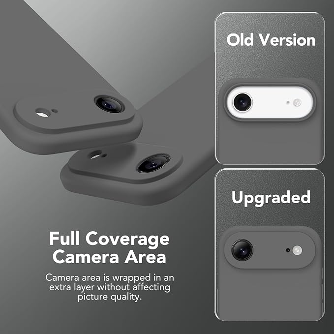 Magnetic for iPhone Air Case, Compatible with MagSafe, [Full Camera Protection][Screen Protector] Silicone Shockproof Protective Phone Case for iPhone 17 Air 6.5", Dark Gray