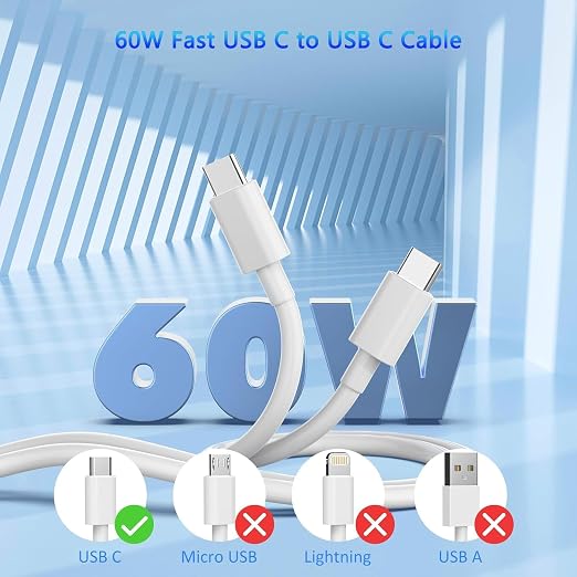 iPhone 17 16 15 Fast Charger, 2-Pack 20W USB C Wall Charger Plug with 6FT Type C High-Speed Fast Charging Cable for Apple iPhone 17 Pro Max/Pro/Air,iPhone 16/15 Pro Max/Pro/Plus/iPad Pro/Mini/AirPods