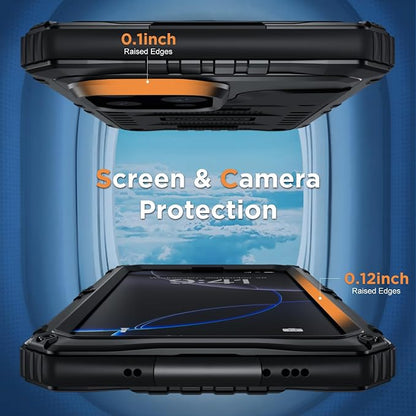 Beasyjoy for iPhone 16 Pro Case Waterproof, Metal Heavy Duty Full Body Protective Case with Built-in Screen Protector, Military Grade Shockproof Dustproof Defender Cover for iPhone 16 Pro 6.3", Black