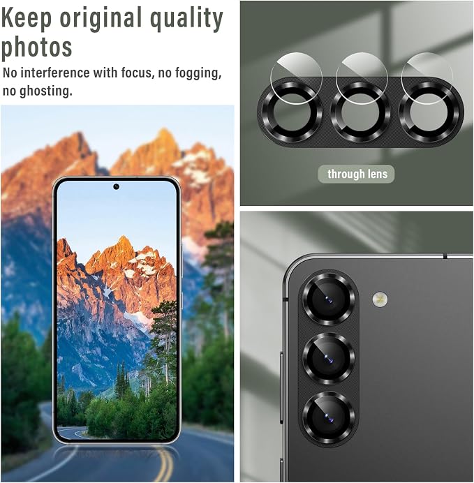 Korecase Camera Lens Protector for Samsung Galaxy S25 Plus 9H Tempered Glass Camera Film Cover, Strong Adhesion, Metal Anti-Scratch Rear Camera Lens Cover for Samsung S25+Plus,Purple