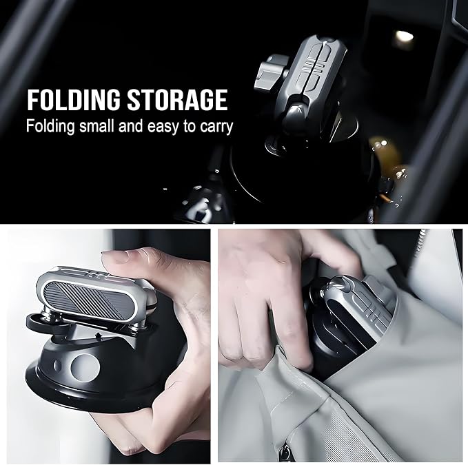Suction Car Phone Mount Windshield, Universal 360° Rotating Car Window Phone Mount Video Recording Vlog Selfie Live Streaming Car Phone Holder for DJI GoPro Insta 360 Camera