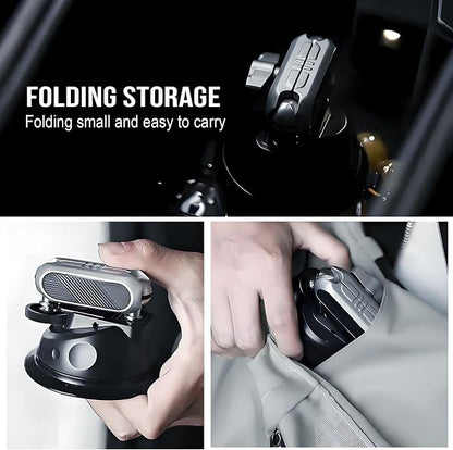 Suction Car Phone Mount Windshield, Universal 360° Rotating Car Window Phone Mount Video Recording Vlog Selfie Live Streaming Car Phone Holder for DJI GoPro Insta 360 Camera