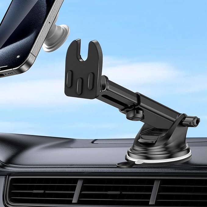 Car Mount for Pop Socket, Dashboard Windshield Car Phone Holder Compatible with Popsocket, Powerful Suction Cup Car Phone Mount Fits All Smartphones with Pop Grip