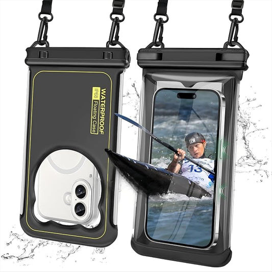 2 Pack Waterproof Phone Pouch, IP68 Waterproof Phone Cases Floating Up to 8.5" Phone, Underwater Waterproof Bags with Inner Pocket, Beach Vacation Essentials Water Park Essentials