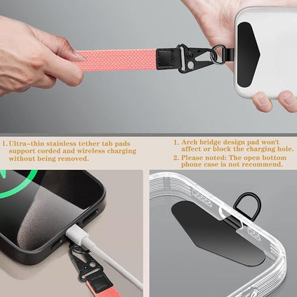 Stretchy Wristlet Keychain, Wrist Lanyard Strap Key Chain Holder to Hold Keys Wallet Phone ID Badge for Men Women