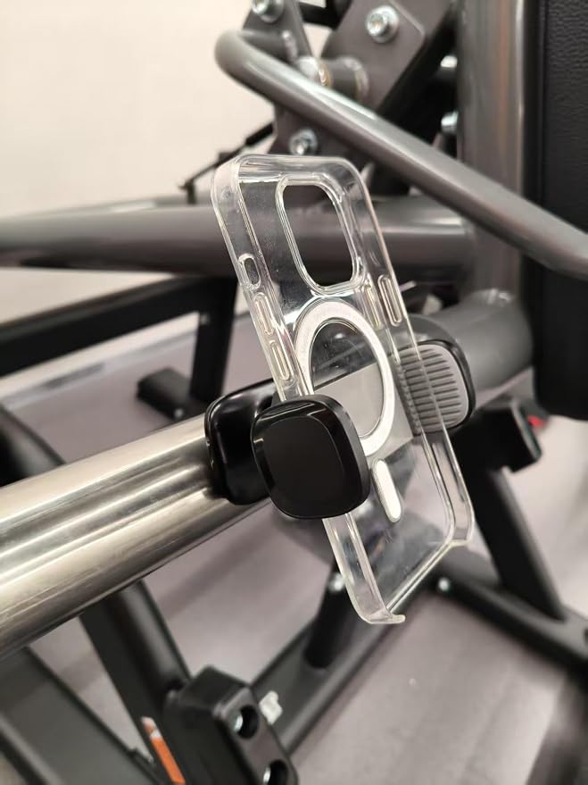 Magnetic Phone Mount for Gym/Forklift/Tractors/Heavy Equipment (Gray)