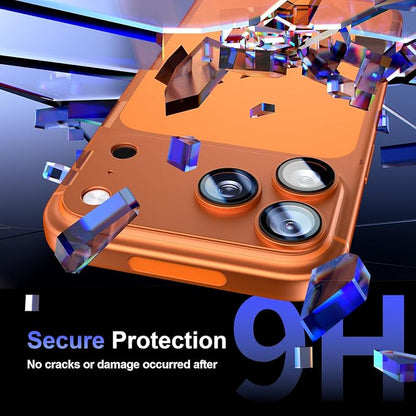 Camera Lens Protector for iPhone 17 Pro max, Alloy, Tempered Glass Screen Protection,2 pack Orange