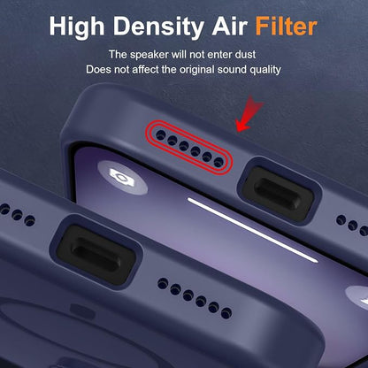 MOCCA Strong Magnetic for iPhone 16 Case, [Compatible with Magsafe][16FT Mil-Grade Drop Protection] Slim Thin Translucent Matte Protective Cover Case for iPhone 16 Phone Case 6.1", Deep Blue