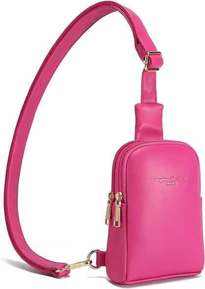 INICAT Small Sling Bag for Women Everyday & Travel Crossbody Bags Lightweight Cross Body Purses Vegan Leather