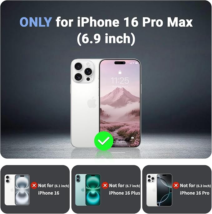 jaroco Magnetic for iPhone 16 Pro Max Case, [Compatible with MagSafe][Military Grade Drop Protection][Heavy Duty Protection][Non-Slip][Shockproof] 2-Layer Durable Bumper Phone Case 6.9''-Pink