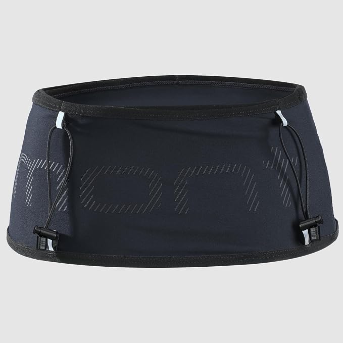 Haimont Lightweight Trail Running Waist Belt, Hydration Storage Belt Waist Pack for Men and Women with Zipper Pocket,Dark Grey, S