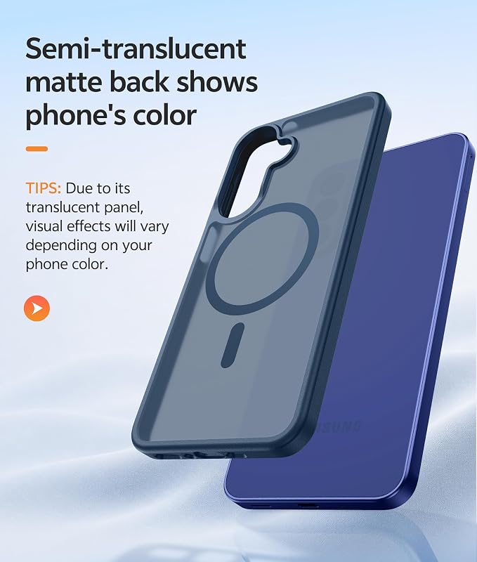 FNTCASE for Galaxy A27 5G Phone Case, Fit for Magsafe, Screen Protector | Translucent Matte, 14FT Military Grade Drop Protection, Slim Shockproof Protective, for Samsung A 27 4G Cover, Blue