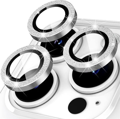 Suoman for iPhone 14 Pro Max Camera Lens Protector / 14 Pro Camera Lens Protector, Camera Cover Tempered Glass for iPhone 14 Pro Max 6.7 inch/for iPhone 14 Pro 6.1 inch [Perfectly Fit]-Bling-Silver