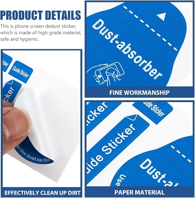 200pcs Film Dust Removal Sticker Computer Stickers Laptop Keyboard Stickers Camera Screen Remover Absorber LCD Dedust Sticker LCD Screen Removal Remover Paper