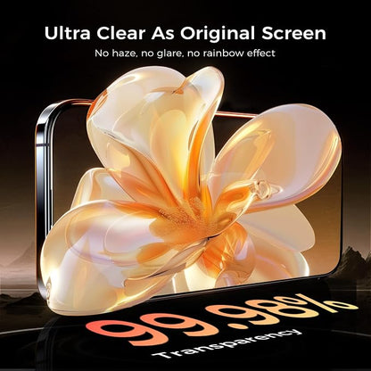 NeverBreak 9H+ Hardness for iPhone Air Screen Protector 12FT Military Grade Protection (Scratch, Shatter, Drop Resistance) Tempered Glass Full Edge Coverage 6.5" 2025, 2 Pack with De-Bubble Card