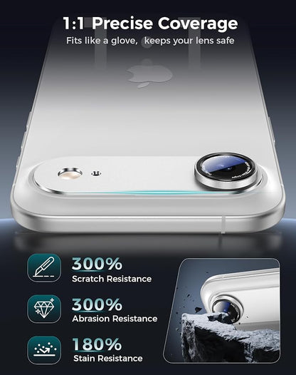Goton Compatible for iPhone Air Camera Lens Protector 2025, 1-Pack Aluminum Alloy Metal Cover with HD Tempered Glass for iPhone 17 Air, Pro Camera Style, Shatter-Resistant, Scratch-Proof