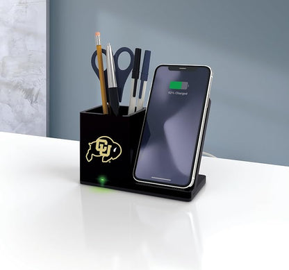 SOAR NCAA Unisex Wireless Charging Stand with Desktop Organizer