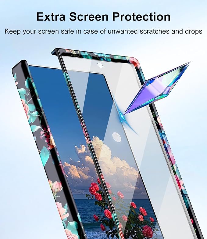 Btscase for Samsung Galaxy Z Fold 7 Case,Built in Front Screen Protector,Gold Glitter Marble Pattern Hard PC Slim Shockproof Full Body Drop Protective Case for Galaxy Z Fold 7 5G, Green
