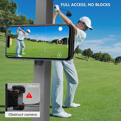 EagleFlight Magnetic Golf Cart Phone Holder - 360° Rotation Mount for iPhone 16/15/14/13/12, Fits Yamaha/Club Car/EZGO, Powerful Magnet Golf Cart Cell Phone Mount, Ideal Golf Gifts for Men