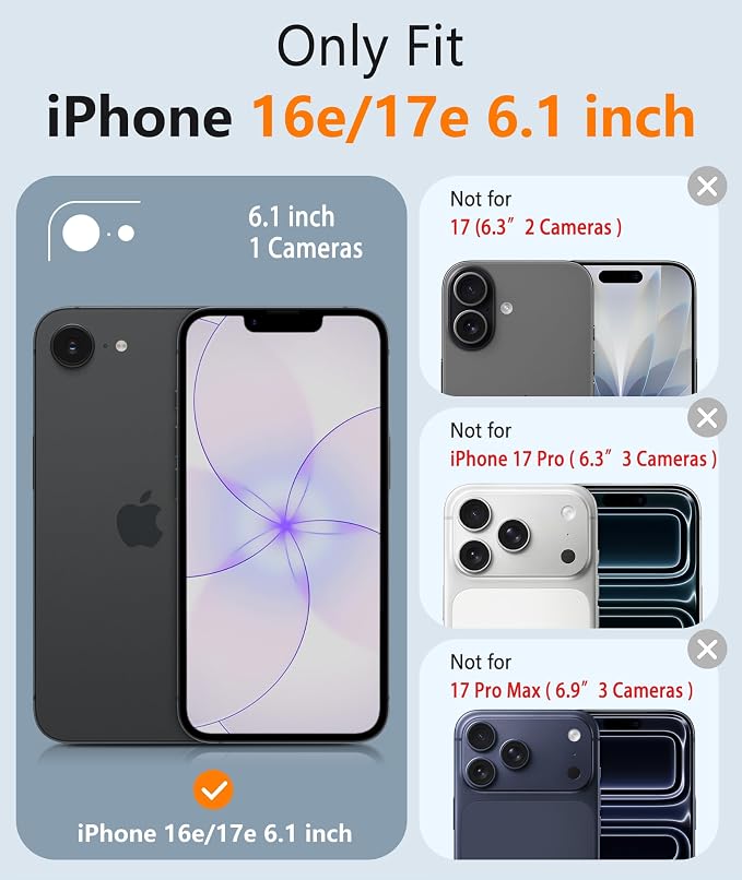 FNTCASE for iPhone 17e/ iPhone 16e Case, Fit for Magsafe, Screen Protector | Matte Magnetic Back, 14FT Military Grade Drop Protection, Shockproof Protective Phone Cover, Full Green