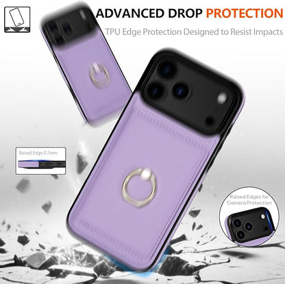 LOHASIC for iPhone 17 Pro Max Case Wallet with Card Holder, 360° Rotation Ring, RFID Blocking, 5 Card Slots, PU Leather 6.9" Cover for Apple 17 Pro Max Men Women, Light Purple