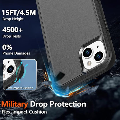 Diverbox for iPhone 14 Phone Case,iPhone 14 Magnetic Case [Compatible with MagSafe][with Screen Protector & Camera Lens Protector ] Heavy Duty Phone Case for iPhone 14 (Black)