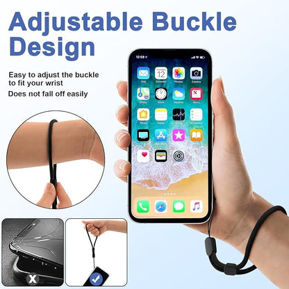 Meliya 4-Pack Phone Wrist Strap, Adjustable Hand Wrist Strap Lanyard with 4pcs Tether Tabs for Most Phone Case