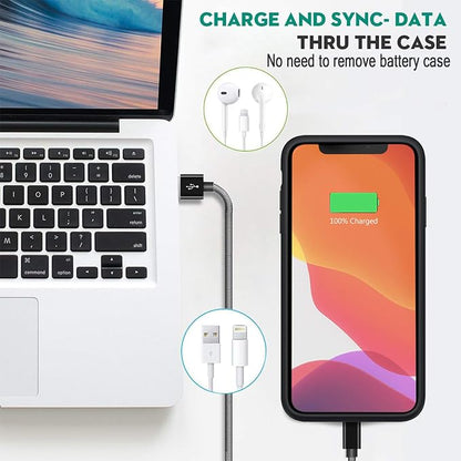 Battery Case for iPhone 11 Pro Max, 10000mAh Ultra Thin Portable Protective Smart Charging Case Compatible with iPhone 11 Pro Max (6.5 inch) Rechargeable Extended Battery Charger (Black)