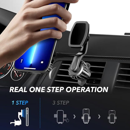 Magnetic Car Phone Holder Mount, Upgraded Clip Car Cell Phone Holder, 360° Strong Magnet Phone Holder for Car, Phone Mount for Car Vent Compatible with iPhone, Samsung, Smartphones, Tablets